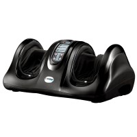 Livemor Foot Massager Shiatsu Electric Roller with Remote, Black, 59x34x25cm - Kneading, Intensity Control, Portable