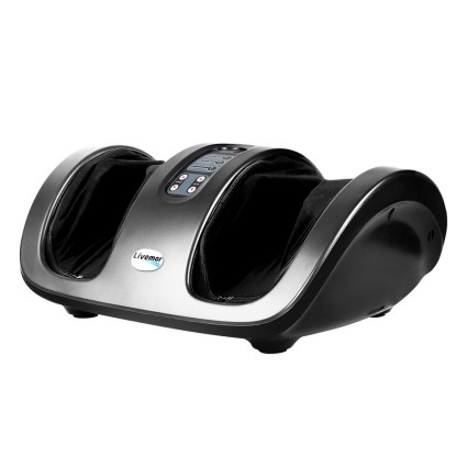 Livemor Foot Massager, Shiatsu Electric Roller, Grey, 56x37x23cm, Kneading Calf & Leg Relief, 3 Modes, Remote Control