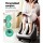 Livemor Foot Massager Shiatsu Electric Roller, Silver, 47x42x46cm, 360° Kneading for Feet, Calves, Ankles Relief
