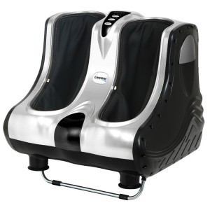 Livemor Shiatsu Electric Foot Massager, Silver, 47x47x44cm - Ankle, Calf, Leg Kneading for Relaxation & Circulation