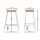 Artiss Bar Stools Set, Wooden Pine and White, 64cm Seat Height, Stylish Saddle Design, Durable and Rust-Proof