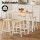 Artiss Bar Stools Set, Wooden Pine and White, 64cm Seat Height, Stylish Saddle Design, Durable and Rust-Proof