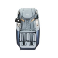 Livemor 4D Massage Chair Electric Recliner, Leather, Grey, Full Body, Heated, Bluetooth, Aromatherapy, AI Control