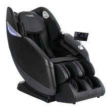 Livemor Massage Chair Electric Recliner, Leather, Black, Full-Body 3D Massager with Zero Gravity & Heated Therapy