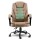 Artiss Massage Office Chair Executive Brown PU Leather Ergonomic Recliner with Vibration, Adjustable Height, Espresso