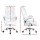 Artiss 8-Point Massage Office Chair, PU Leather, White - High Back, Adjustable, Vibrating, Ergonomic, 120kg Capacity