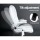 Artiss 8-Point Massage Office Chair, PU Leather, White - High Back, Adjustable, Vibrating, Ergonomic, 120kg Capacity