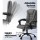 Artiss 2-Point Massage Office Chair, Black Fabric, Adjustable Comfort with Lumbar Support and Recline Features