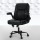 Artiss 2 Point Massage Office Chair - Black PU Leather, Mid Back, Adjustable, 360° Swivel, Lumbar Support