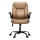 Artiss 2 Point Massage Office Chair Brown PU Leather Mid Back Ergonomic Chair with Lumbar Support and Tilt Adjustment