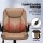 Artiss 2 Point Massage Office Chair Brown PU Leather Mid Back Ergonomic Chair with Lumbar Support and Tilt Adjustment