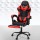 Artiss Ergonomic Red Massage Gaming Office Chair with Footrest - 2 Point Lumbar Support, Recline & 360 Swivel