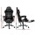 Artiss 2-Point Massage Gaming Chair with Footrest - Ergonomic Black Office Chair, Recline & 360° Swivel