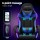 Artiss Ergonomic Blue 6-Point Massage Gaming Chair with LED, PU Leather, Recline, Footrest, 360° Swivel, 150kg Capacity
