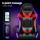 Artiss 6-Point Massage Gaming Office Chair - PU Leather, LED Lights, Recline, Footrest, 360° Swivel, Red, 150kg Capacity