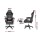 Artiss 6-Point Massage Gaming Office Chair, Black PU Leather, LED Lights, Retractable Footrest, Ergonomic Design