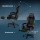 Artiss 6-Point Massage Gaming Office Chair, Black PU Leather, LED Lights, Retractable Footrest, Ergonomic Design