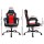 Artiss Khir 2-Point Massage Gaming Office Chair, PU Leather, Adjustable Recline, Red - High-Back Comfort & Mobility