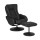 Artiss Recliner Chair Ottoman, PU Leather, Black, 57x79x104cm, Heated Massage, Ergonomic Comfort, Relaxation Lounge