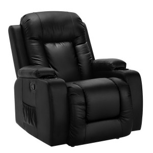 Artiss Recliner Chair: Electric Heated Massage, PU Leather, 8-Point Massage, 180kg Capacity, Adjustable & Stylish Black