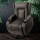 Artiss Velvet Recliner Chair Lift Assist with 8-Point Heated Massage, Suede Fabric, Cup Holders, Grey, 81cm Wide