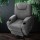 Artiss Velvet Recliner Chair with Lift Assist, Heated 8-Point Massage, Faux Linen, Cup Holders, Grey, 84x82x112cm