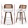 Artiss Wooden Swivel Bar Stools Set of 4 60cm Seat Height White PU Rattan Plywood Legs Chrome Footrest