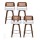 Artiss Wooden Swivel Bar Stools Set of 4 60cm Seat Height White PU Rattan Plywood Legs Chrome Footrest