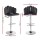 Artiss Velvet Bar Stool Set of 4 - Adjustable Gaslift, Grey, 120kg Capacity, Ergonomic Design, Easy Assembly