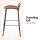 Artiss 2x Bar Stools - Brown PU, Foam Seat, 75cm Height, Powder-Coated Metal Frame, Anti-Slip Feet, 1-Year Warranty