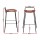 Artiss Set of 4 Bar Stools 75cm Brown PU Leather Seat, Metal Frame, Footrest, Anti-Slip, Kitchen Dining Chairs