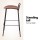 Artiss Set of 4 Bar Stools 75cm Brown PU Leather Seat, Metal Frame, Footrest, Anti-Slip, Kitchen Dining Chairs