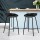 Artiss 2x Bar Stools Set - 67cm Black, Metal Frame, PP Plastic Seat, Sleek Minimalist Design, Anti-Slip Floor Protectors