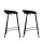 Artiss 2x Bar Stools Set - 67cm Black, Metal Frame, PP Plastic Seat, Sleek Minimalist Design, Anti-Slip Floor Protectors