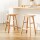 Artiss Wooden Bar Stools - Beech Wood, 66.5cm, Natural, Set of 2 - Sturdy with Anti-Slip Protection, Easy Assembly