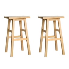 Artiss Wooden Bar Stools - Beech Wood, 66.5cm, Natural, Set of 2 - Sturdy with Anti-Slip Protection, Easy Assembly Artiss Wooden Bar Stools - Beech Wood, 66.5cm, Natural, Set of 2 - Sturdy with Anti-Slip Protection, Easy Assembly