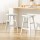 Artiss Baden Bar Stools Set of 2 – White Beech Wood, 66.5cm, Sturdy Kitchen Counter Chairs with Split-Level Footrest