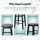 Artiss Marley 4x Bar Stools Set, Solid Beech Wood, 61cm Height, Round Chairs, Black, Sturdy Anti-Slip Design