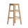 Artiss 2x Wooden Bar Stools - Natural Beech Wood, 61cm Height, Anti-Slip Protectors, Split-Level Footrest, Set of 2