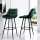 Artiss Bar Stools Set of 4, Velvet Chairs, Green, 76cm Seat Height, Chic Design, Anti-Slip Feet, Easy Assembly