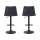 Artiss 2x Vintage Leather Bar Stools, Black, Swivel, Adjustable Height 60-81cm, 360° Swivel, Foam Padded, Floor Safe