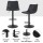 Artiss 4x Jovy Bar Stools - Vintage PU Leather, Swivel, Adjustable Gas Lift, Black, 360° Rotation, Floor Protector