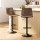 Artiss 2x Vintage Swivel Bar Stools, Brown Faux Leather, Adjustable 60-81cm, 360° Swivel, Black Powder-Coated Base