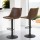 Artiss 4x Jovy Bar Stools - Vintage Faux Leather, Swivel, Adjustable Gas Lift, 360° Rotation, Brown, 60-81cm Height