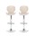 Enhance Your Space with Artiss 2x Bar Stools - Adjustable Swivel, PE Rattan Beige, Ergonomic Wing Design, 120kg Capacity