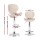 Artiss 4x Beige Bar Stools - Ergonomic Wing Design, PE Rattan Seat, Adjustable 90-112cm, 120kg Capacity, Metal Base