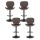Artiss 4x Ergonomic Swivel Bar Stools, Adjustable 90-112cm, PE Rattan, Metal, Anti-Slip, 120kg Capacity, Brown