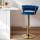 Artiss Vivien Bar Stools: Navy Velvet, Woven Backrest, Adjustable Height, 360° Swivel, Luxurious Design