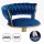 Artiss Vivien 2x Bar Stools - Navy Velvet, Hand-Woven Back, Adjustable Height, 360° Swivel, Steel Base, 150kg Capacity