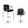 Artiss 4x Bar Stools Black Leather Gas Lift with Armrest, 360° Swivel, Chrome Base, Adjustable Height, PU Upholstery